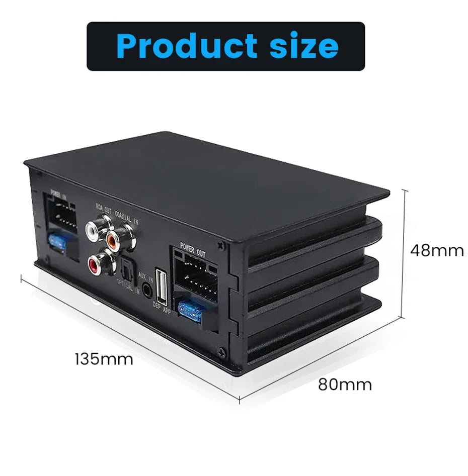 Android Radio DSP Audio Processor 4*80W Amplify Automotive Sound Modules Electronics Stereo Amplifer APP Automobiles Car Parts