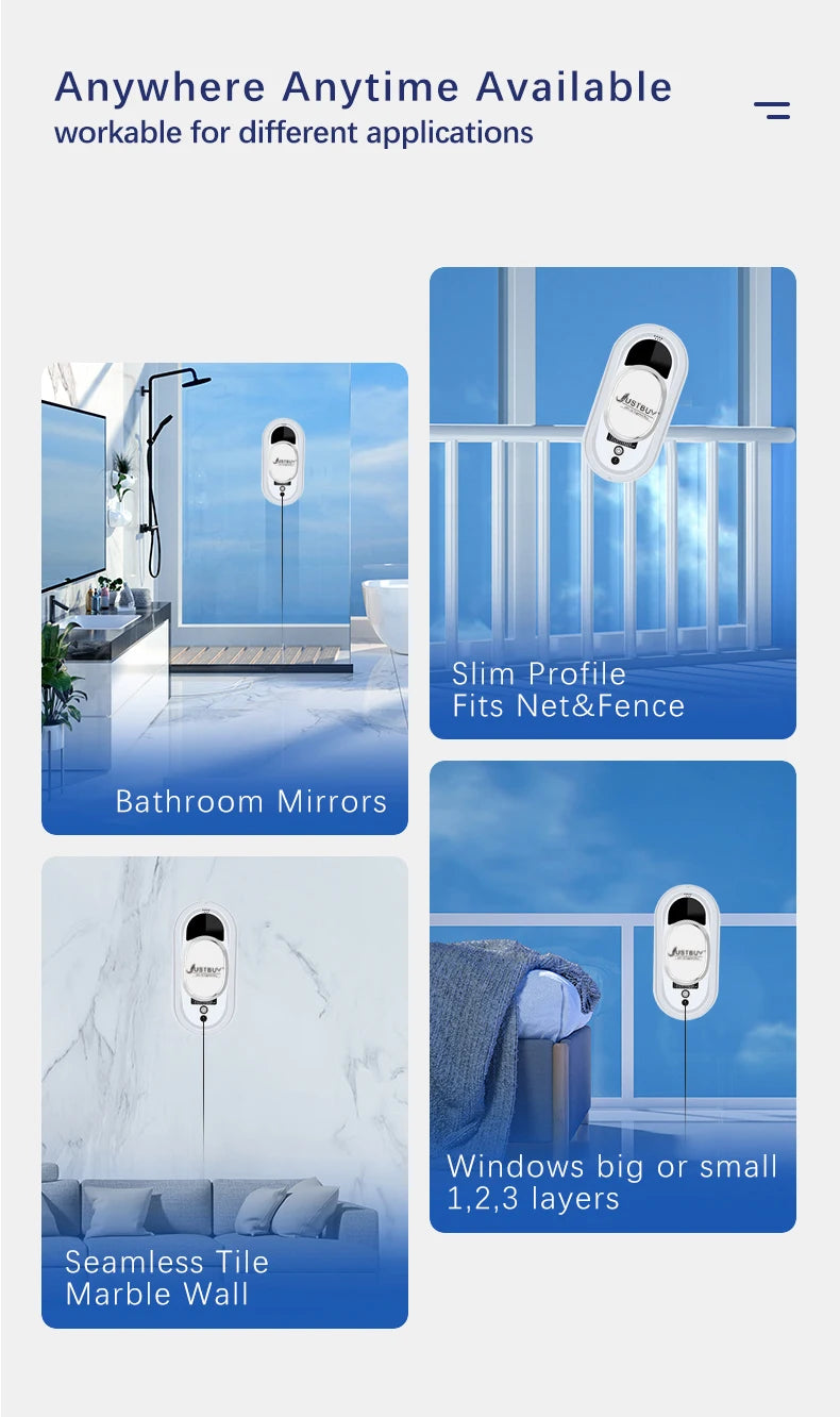 Window Robot Vacuum Cleaner Auto Working Electric Glass Limpiacristales Remote Control For Home