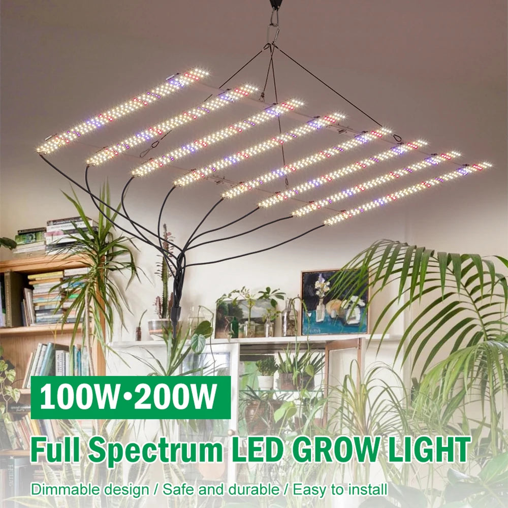 100W 200W Full Spectrum LED Grow Light AC100-277V LM281B For Plants Veg Flowers Greenhouses Plant Tent Growing Lamp