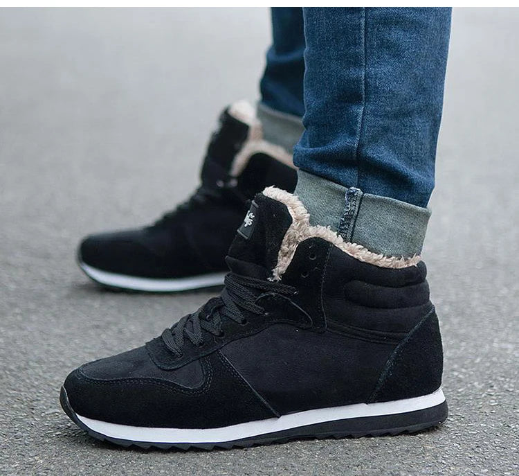 2026 Men Boots Winter  Sports Ankle Boots Thickened Plus Size Women Casual Fashion Short Boots Cotton Shoes Platform Snow Boots