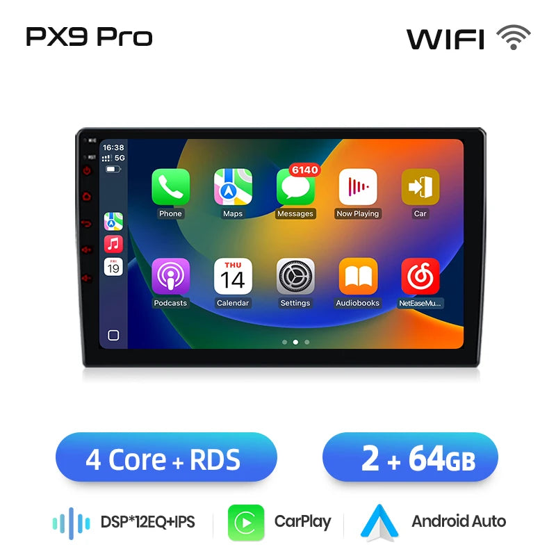 AWESAFE PX9 Car Radio Autoradio for PEUGEOT 207 207CC 2006-2015 Wireless Carplay Screen Android Auto Stereo GPS Navi FM RDS BT