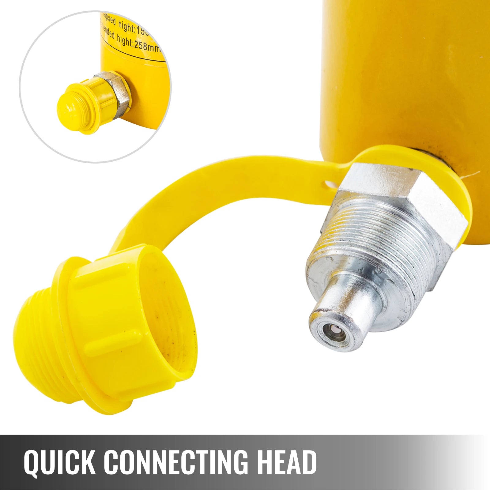 SucceBuy 20T/30T/60T Hollow Plunger Hydraulic Cylinder Jack Single Acting Ram Cylinder 100mm Heavy Duty Lifting Tool