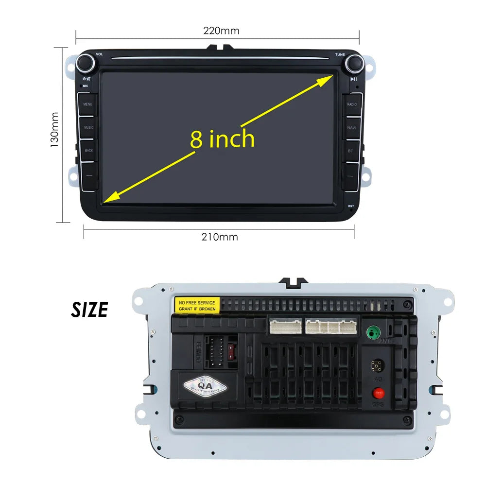 For Volkswagen Passat B6 VW Golf 5 Transporter Polo Jetta Skoda Seat Android 14 Carplay 2 Din Car Radio Multimedia Player GPS 4G