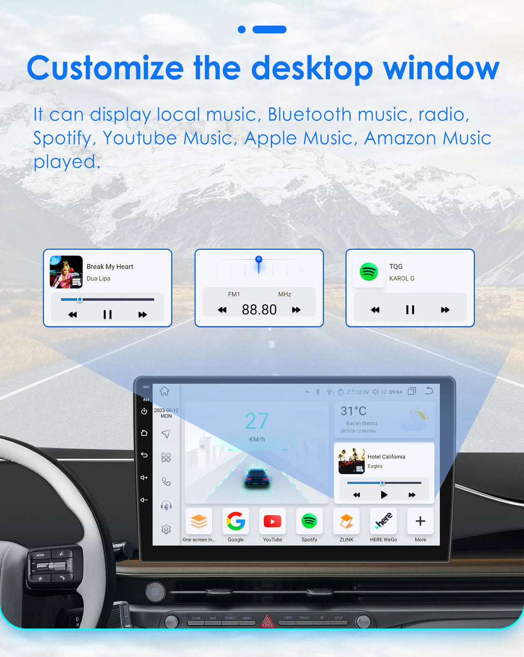 Hizpo 7inch Android Car Radio for Ford Focus S-Max Galaxy C-Max Kuga Mondeo Multimedia Auto CarPlay RDS DSP BT 4G CarPlay SWC