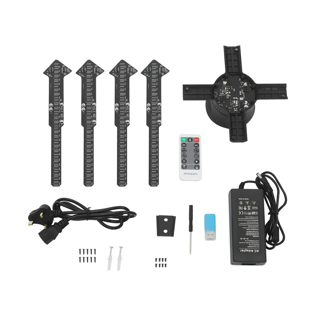 3D Hologram LED Fan 552*LED Beads Commercial/Advertising Display with WiFi Remote & APP Control Multi-Scene Application
