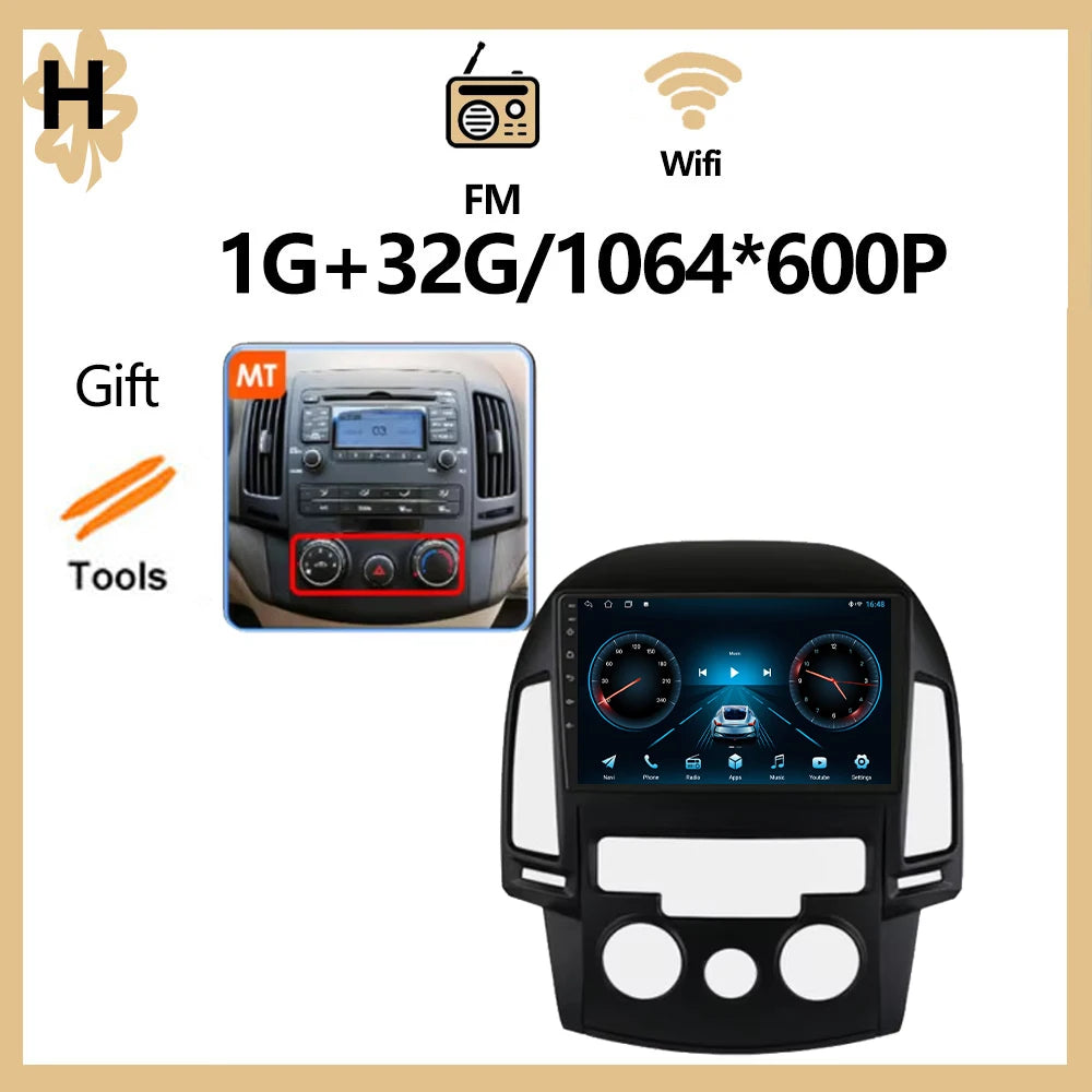 Android OS For Hyundai I30 2006 2007 2008 2009 2010 2011 Car Radio Multimedia Player DSP Stereo WiFi GPS Navigation Head Unit