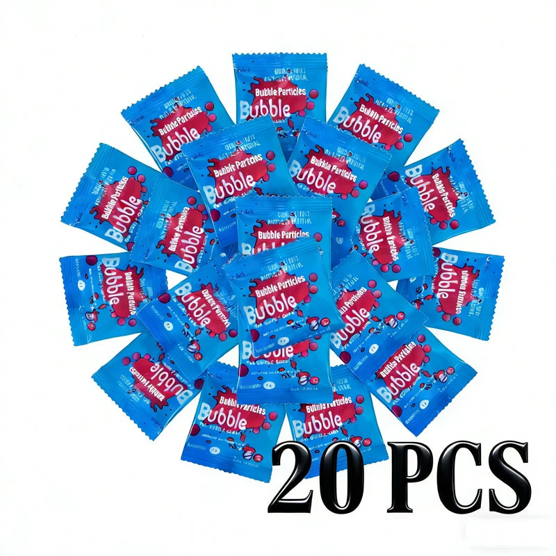Bubble Liquid Supplement Granule Packaging – Each pack contains 10 sachets of granules, suitable for high-capacity bubble machines
