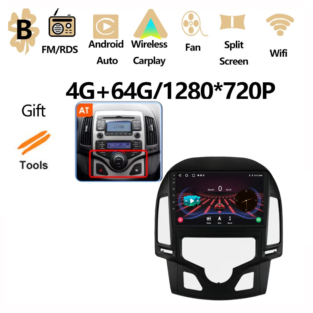 Android OS For Hyundai I30 2006 2007 2008 2009 2010 2011 Car Radio Multimedia Player DSP Stereo WiFi GPS Navigation Head Unit