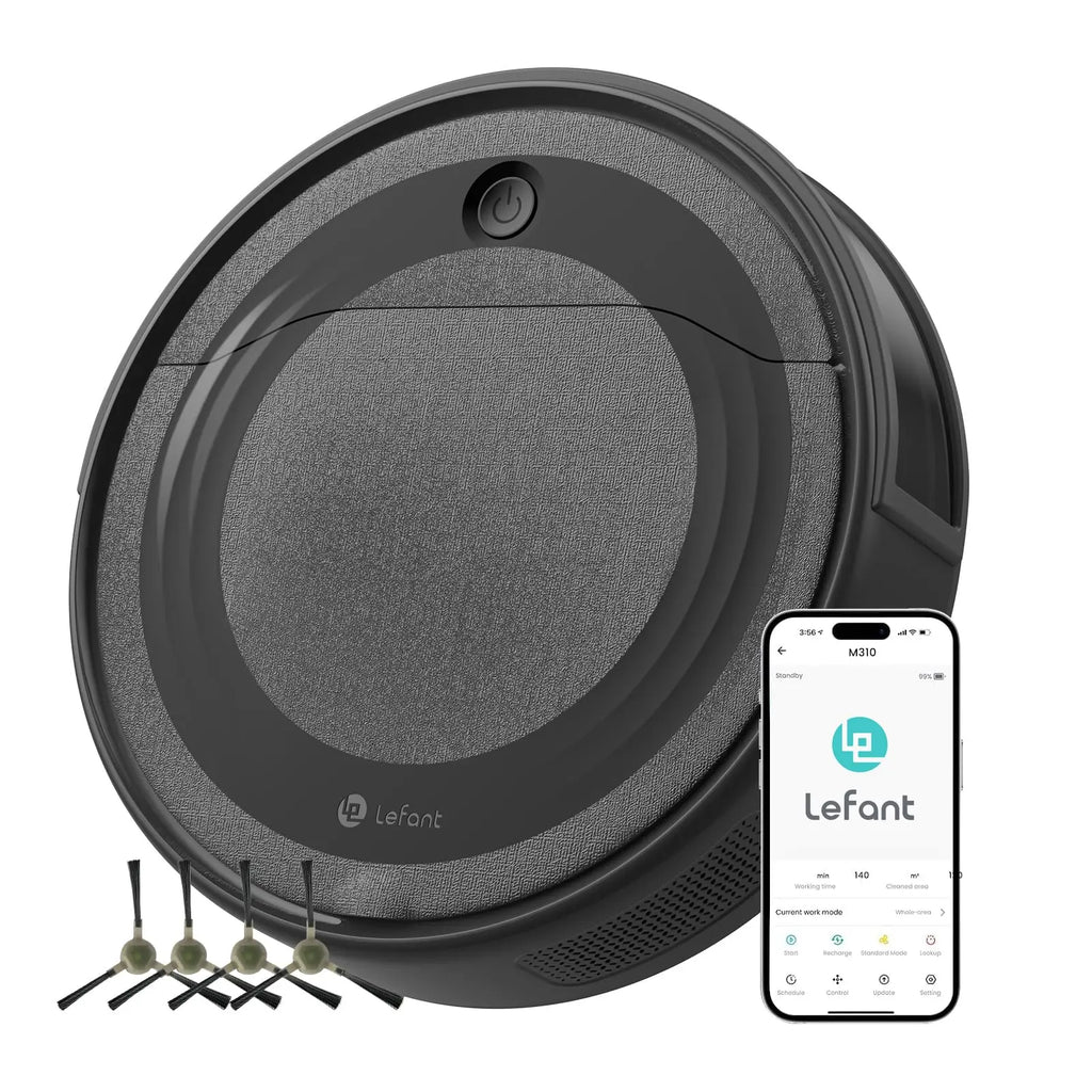 Lefant M310 Robot Vacuum Cleaner 4500PA Powerful Suction 180 Minutes,App/Alexa Control Ideal for Pet Hair and Hard Floors