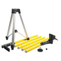 Huepar 12 Ft./3.7m Laser Tripod Telescoping Pole with 1/4-Inch by 20-Inch Laser Mount for Rotary Included Rod & 5/8"-11 Adapter