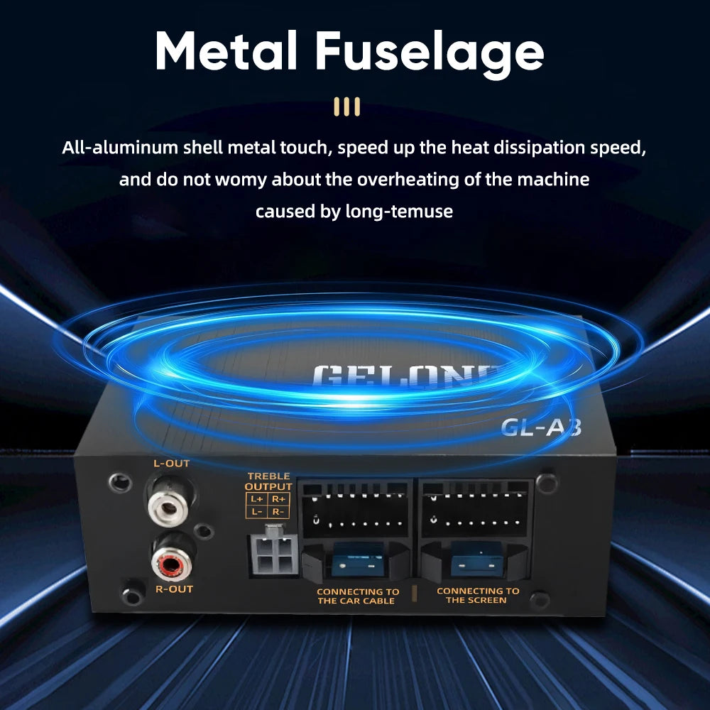 Junsun 4×80W DSP Car Power Amplifier Audio Processor Plug-and-Play Upgrade Deep Bass & Subwoofer Output Improve Sound Quality