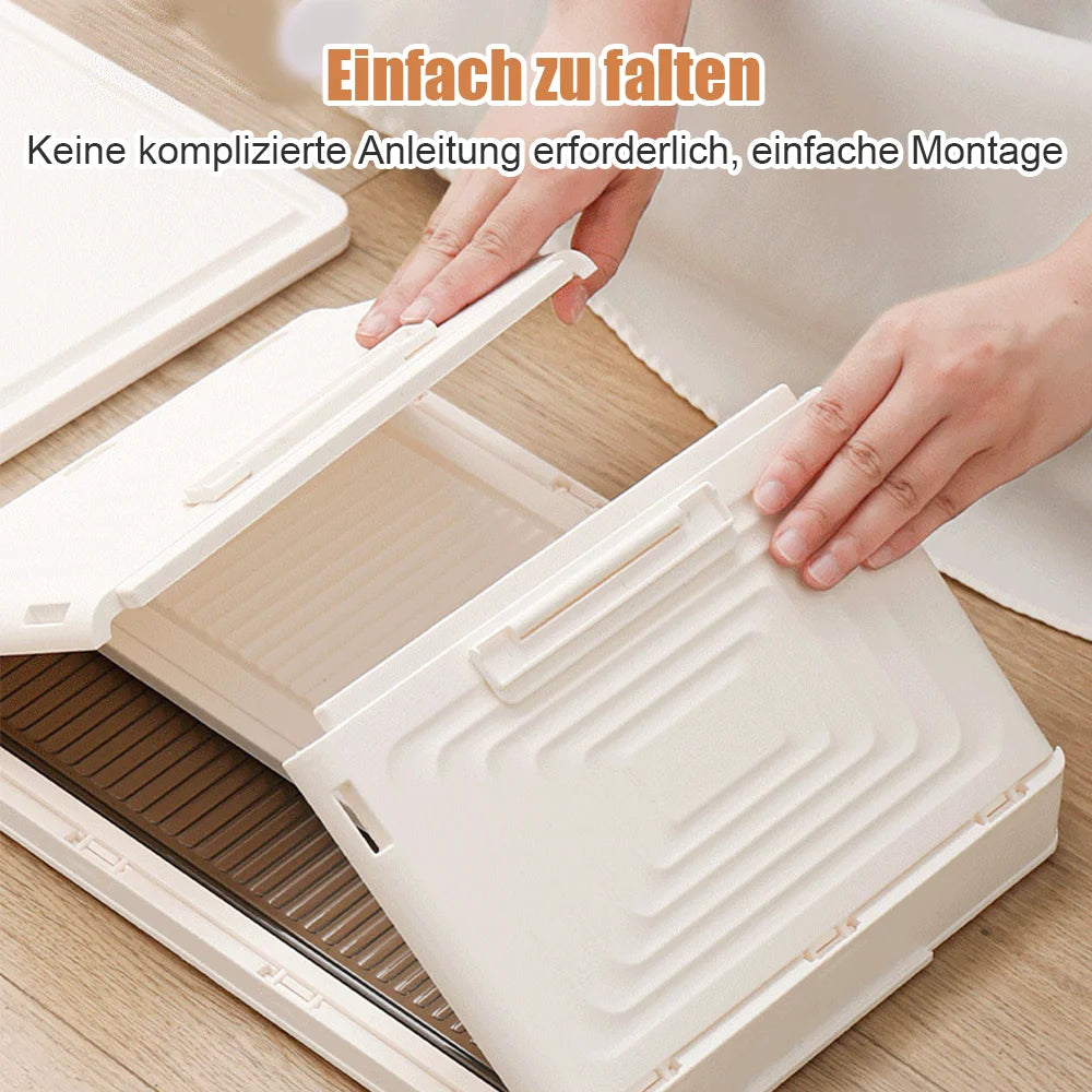 2/4/5 Tier Foldable Storage Box with Lid Collapsible Storage Shoes Rack Organizers Household Organizer Box with Wheels