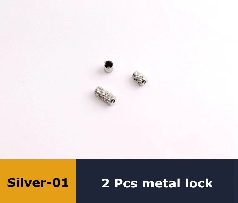 Round Shoelaces Capsule Buckle Aluminum Shoe Laces Without Ties Metal Lock Children And Adults Sneakers Shoelace Accessories