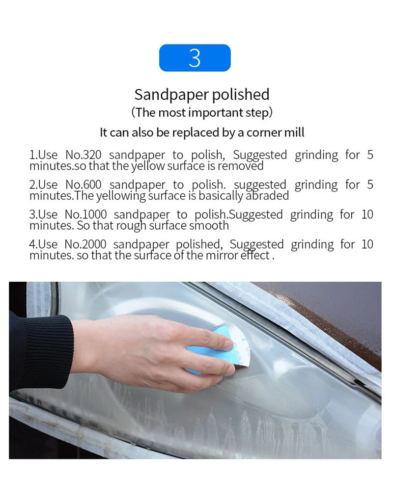 Car headlight polishing evaporator liquid Car chemicals headlight chemical polish Headlights liquid polymer lamps reg Headlights