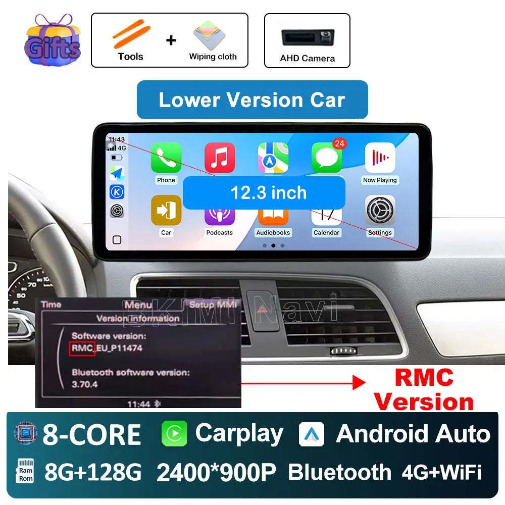 Android OS Car Radio for Audi Q3 2013 2014 2015 2016- 2018 Video Multimedia Player 4G GPS Navi Carplay Auto Accessories DSP BT