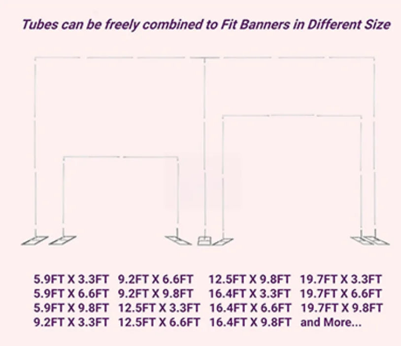 6 x 3m Backdrop Stand,Adjustable 10x20FT  Metal Arch Backdrop Stand for Parties Wedding Ceremony, Metal Arch Frame Decorate