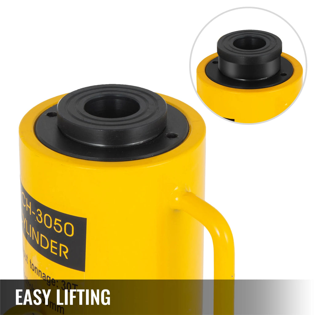 SucceBuy 20T/30T/60T Hollow Plunger Hydraulic Cylinder Jack Single Acting Ram Cylinder 100mm Heavy Duty Lifting Tool