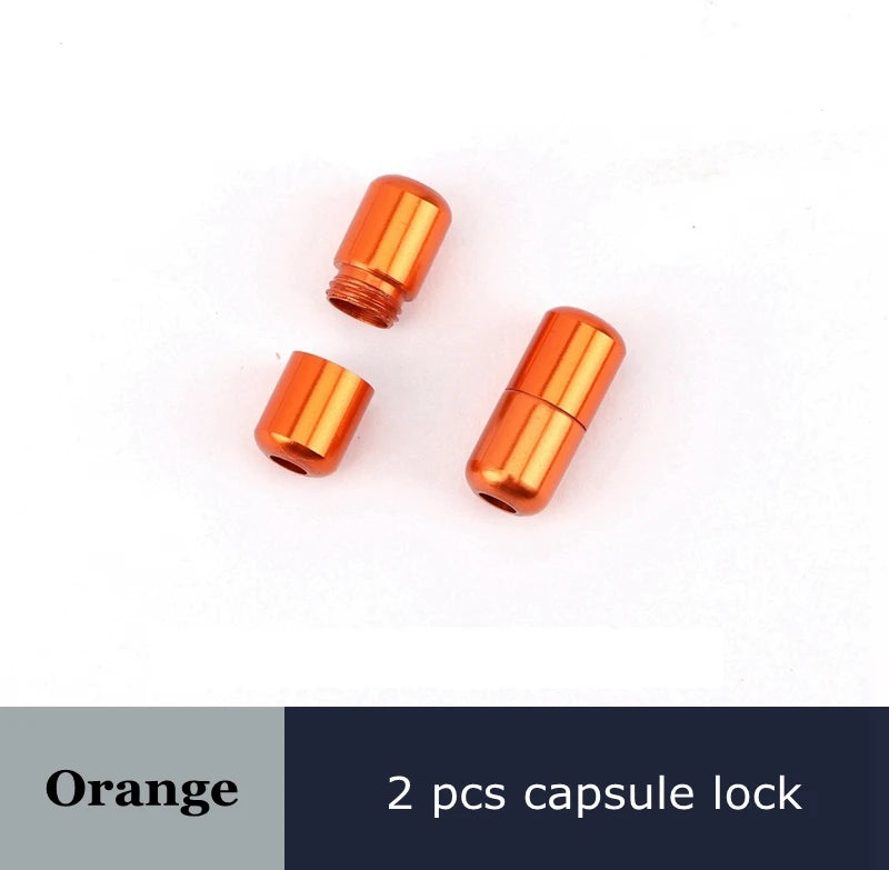 Round Shoelaces Capsule Buckle Aluminum Shoe Laces Without Ties Metal Lock Children And Adults Sneakers Shoelace Accessories