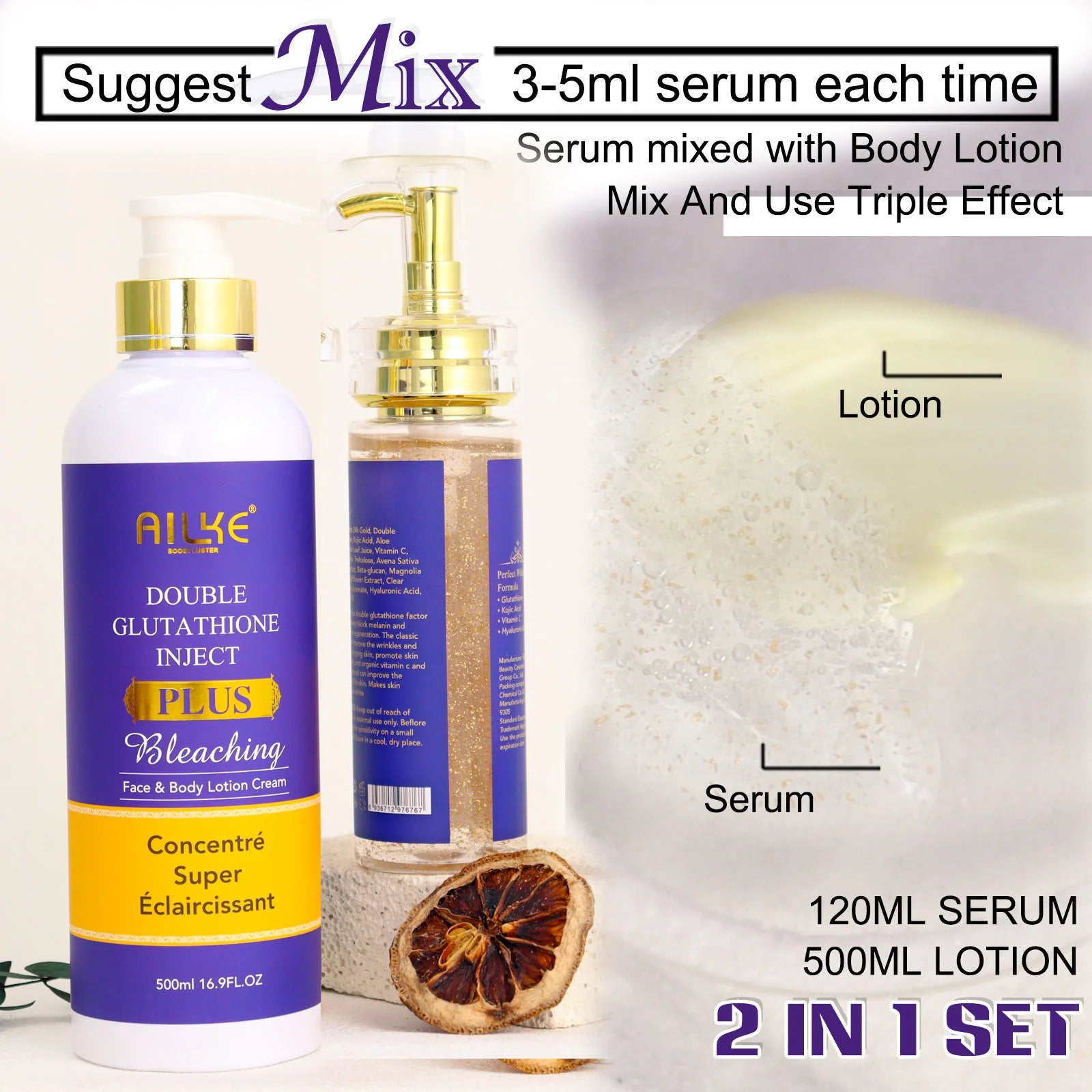 AILKE Anti-Black Spots Serum, Brightening Essence for an Even & Radiant Complexion, Reduce Freckles, Pigmentation, 120 ml