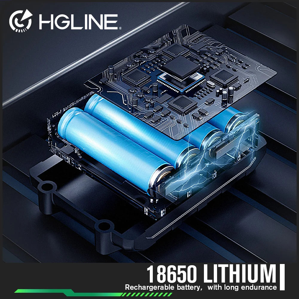 HGLINE 16 Lines 4D Laser Level Rotatable Leveling Machine Rechargeable Automatic Leveling Tool 2X6000mAh Battery Set With Tripod