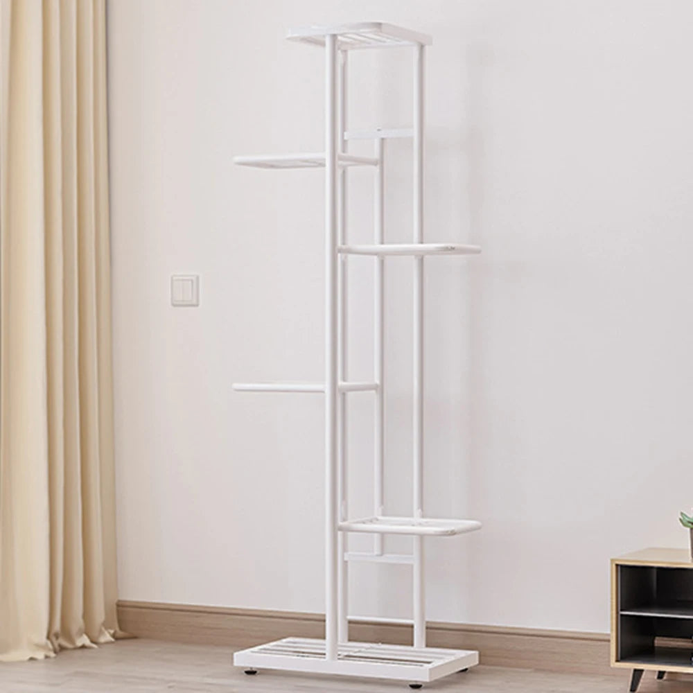 6 Tier Plant Shelves Iron Potted Flower Plant Stand Rack Multiple Flower Pot Holder Shelf Indoor Outdoor Planter Display