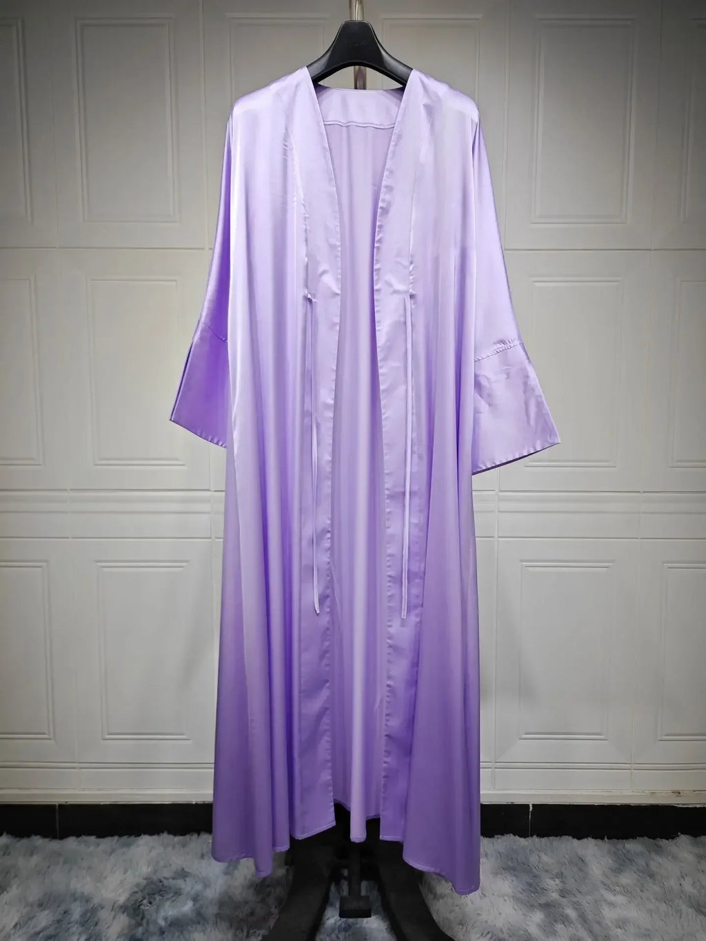 Muslim Women Pink Satin Kimono Abaya Damen Dubai Elegant Luxury Kaftan Modest Dress Islam Caftan Marocain Robe Femme Musulmane