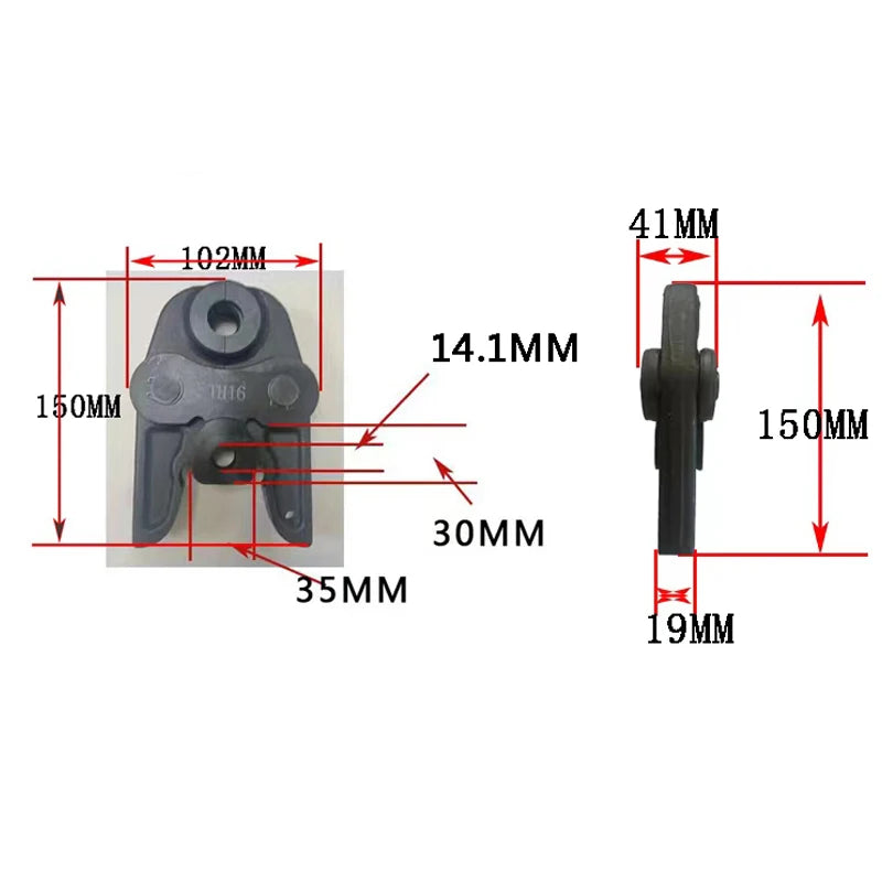 Jaw + Molds TH16, TH20, TH26, TH32 Hydraulic pex-al-pex Tube Fittings Pipe Crimping Tool Pliers