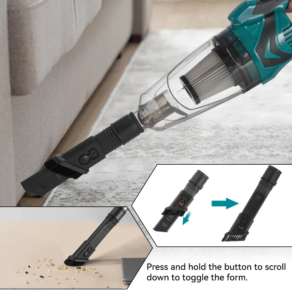 YOFIDRA 1500W Electric Vacuum Cleaner Cordless Multi-function Cleaner Handheld Cleaning Snow Dust Tool For Makita Battery Pin