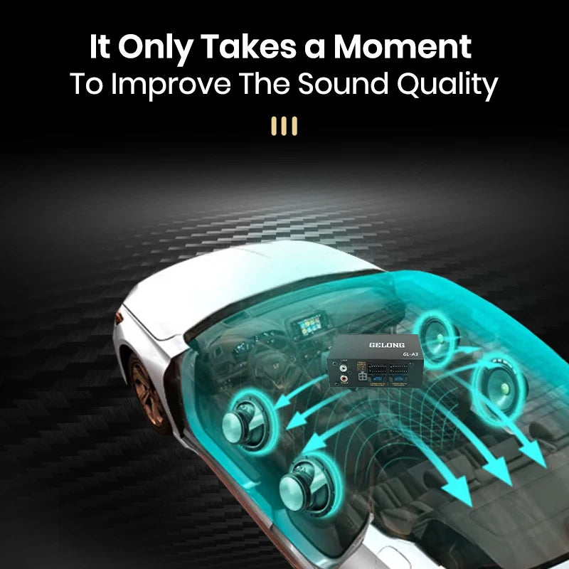 Junsun 4×80W DSP Car Power Amplifier Audio Processor Plug-and-Play Upgrade Deep Bass & Subwoofer Output Improve Sound Quality