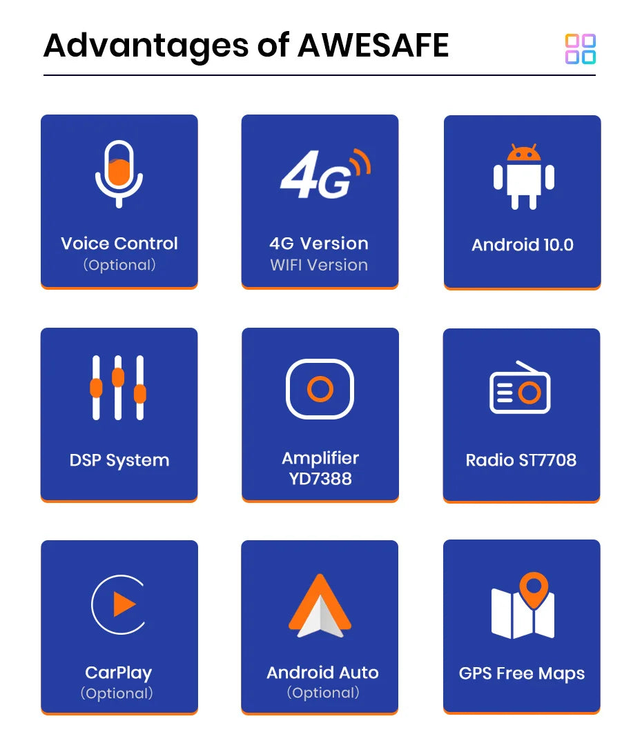 AWESAFE PX9 Car Radio Autoradio for PEUGEOT 207 207CC 2006-2015 Wireless Carplay Screen Android Auto Stereo GPS Navi FM RDS BT