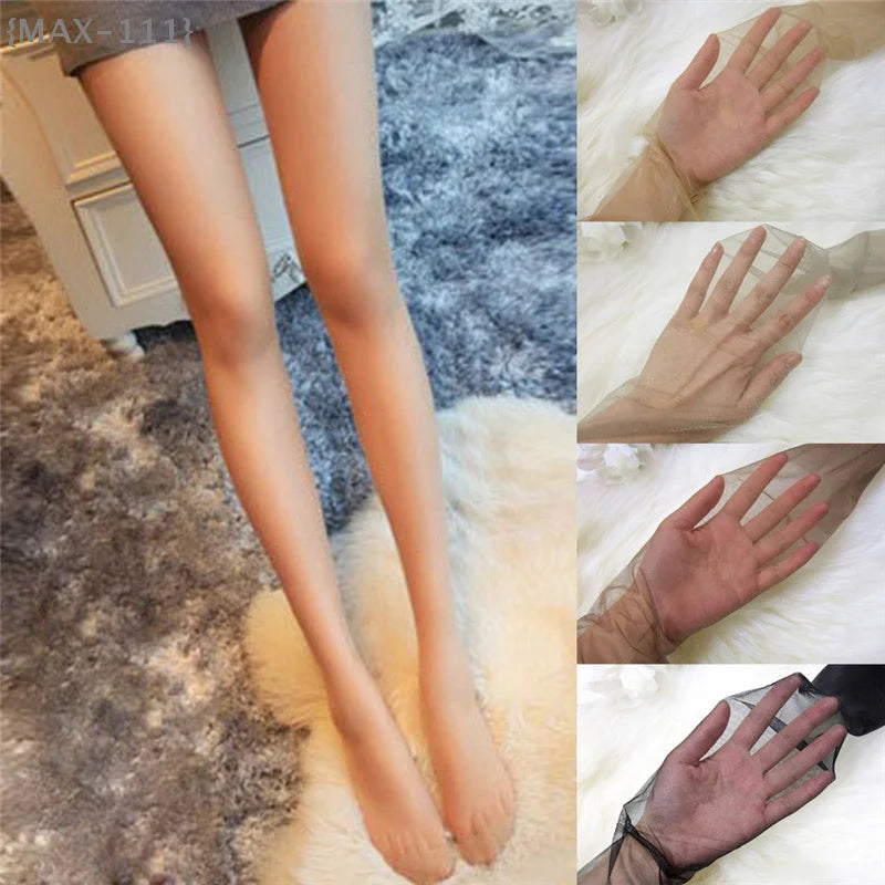 【F2-MAX-111】Shiny Glitter Seamless Pantyhose - Thin Nylon Tights for Lady, Sexy Stockings