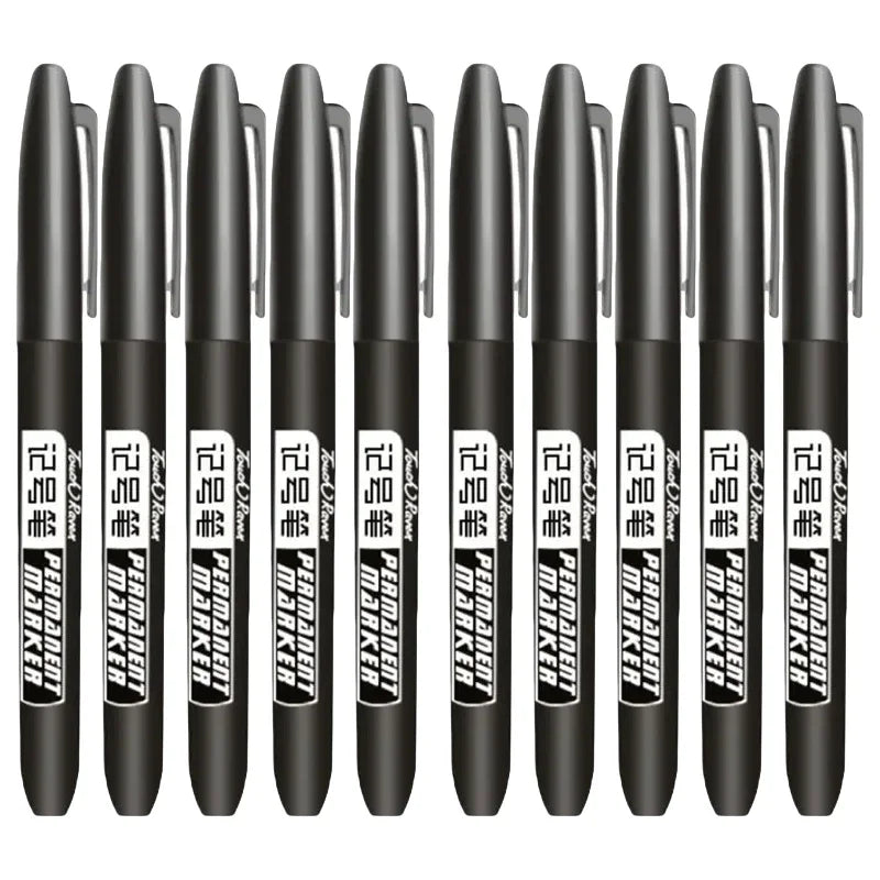 6-20PCs/Set Permanent Marker Pen Fine Point Waterproof Markers Thin Nib Crude Nib Black Blue Red Ink 1.5mm Fine Color Marker Pens