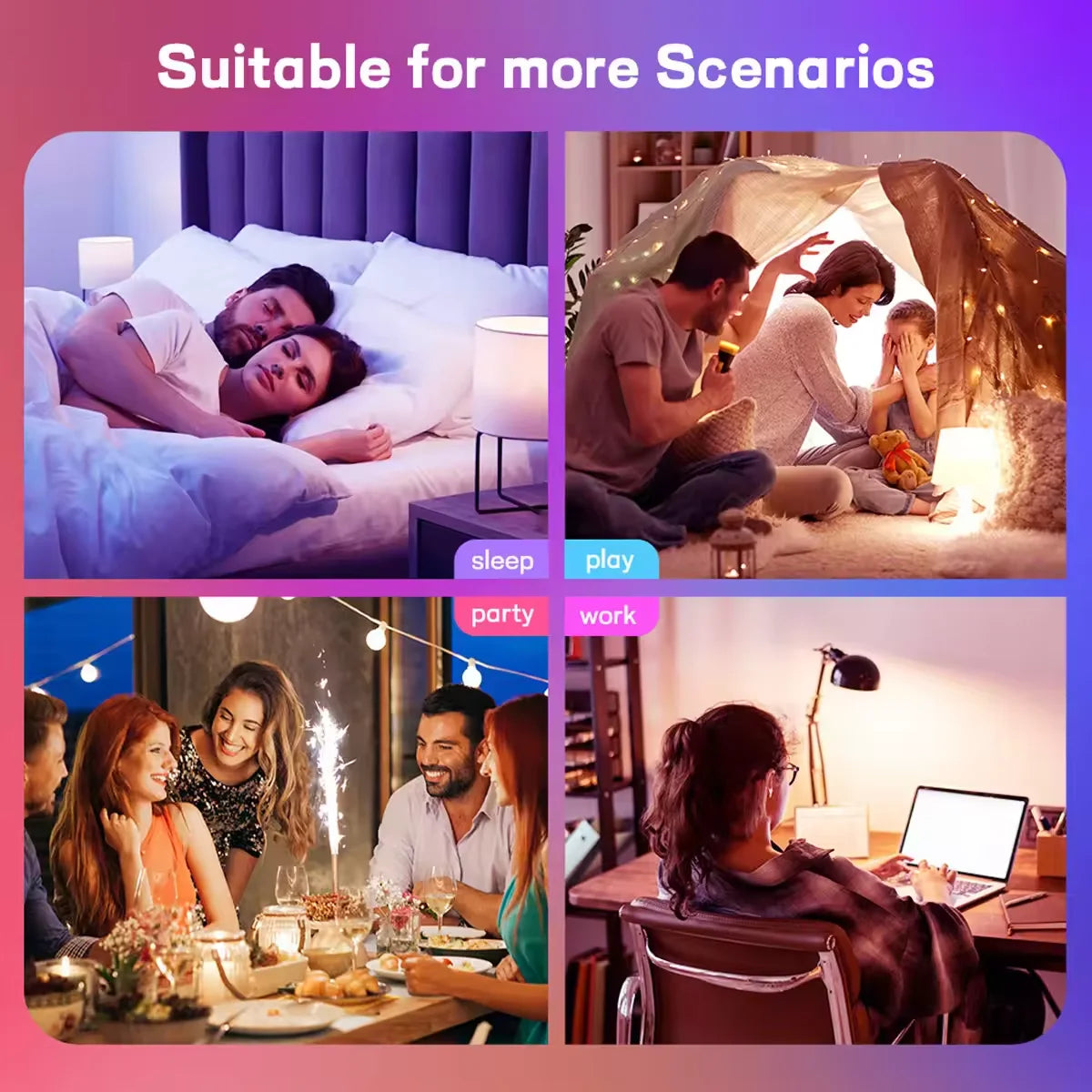 16 Colors RGB Colorful Infrared Remote Control Bulb 24 Key Remote Control Spotlight Color Changing Party Atmosphere Light