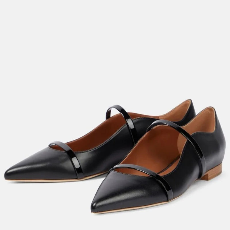 Fashion Women Autumn High Heels Shoes Pointed Toe Slip-On Square Heeled Ladies Pumps Ladies Metal Decoration Shallow Shoes