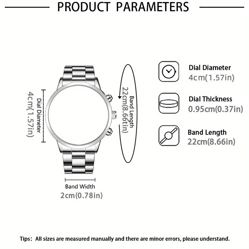 Mystery Box, 3pcs/ Set Date Round Dial Men's Watches Business Quartz Male Wrist Watch Birthday Surprise Gift