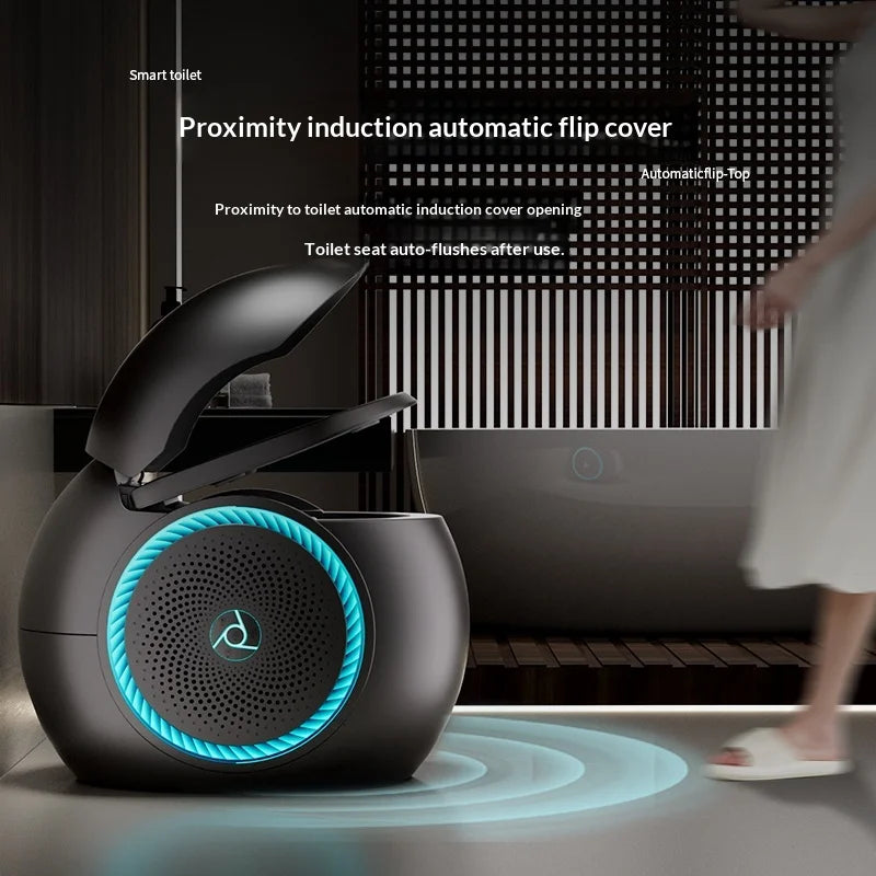 MYN Integrated Future Egg-shaped Music Smart Toilet Waterproof Voice Control Remote Floor Mounted Ceramic 3-Year Warranty P-trap