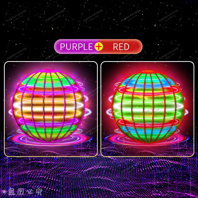 Flying ball, automatic spinning ball, dazzling LED lights, magic levitation, fan, UFO flying machine, toy, gift, game, sports ball