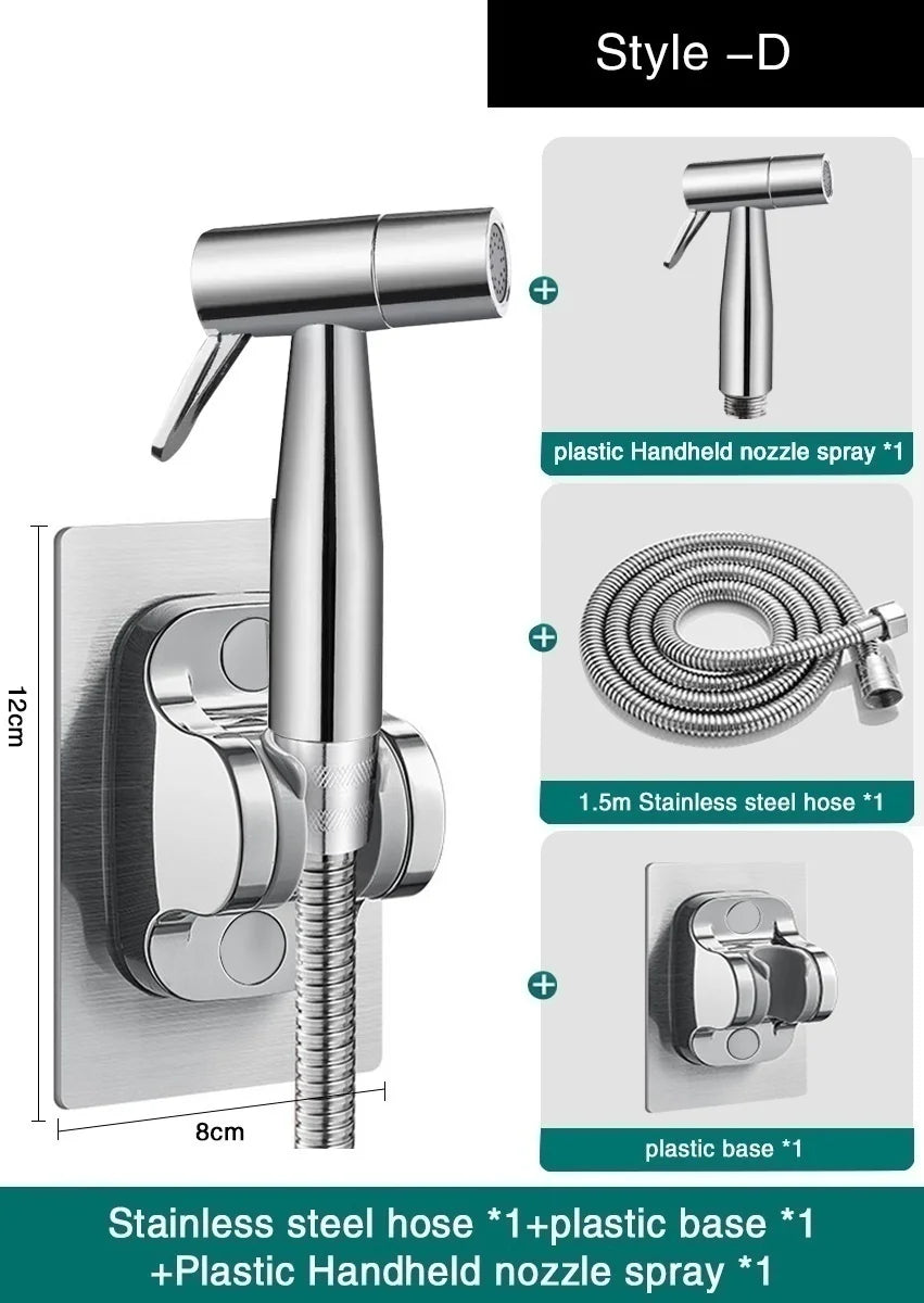 Bathroom Toilet Faucet Extension Hose External Bidet Sprayer Pressurized Water Pipe Flush Extension for Toilet