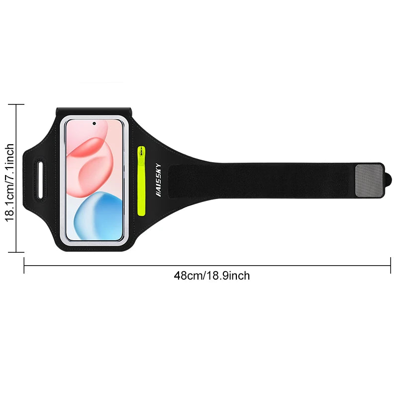 HAISSKY Classic Zipper Pocket Running Bags Men Women Outdoor Sports Touch Screen Armband Wrist Pouch For iPhone Samsung Xiaomi