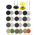 3 Inch Wet and Dry Sanding Paper 75mm Silicon Carbide Sandpaper 4/50/130 Pcs Hook and Loop Sanding Pad for Polishing Car Metal