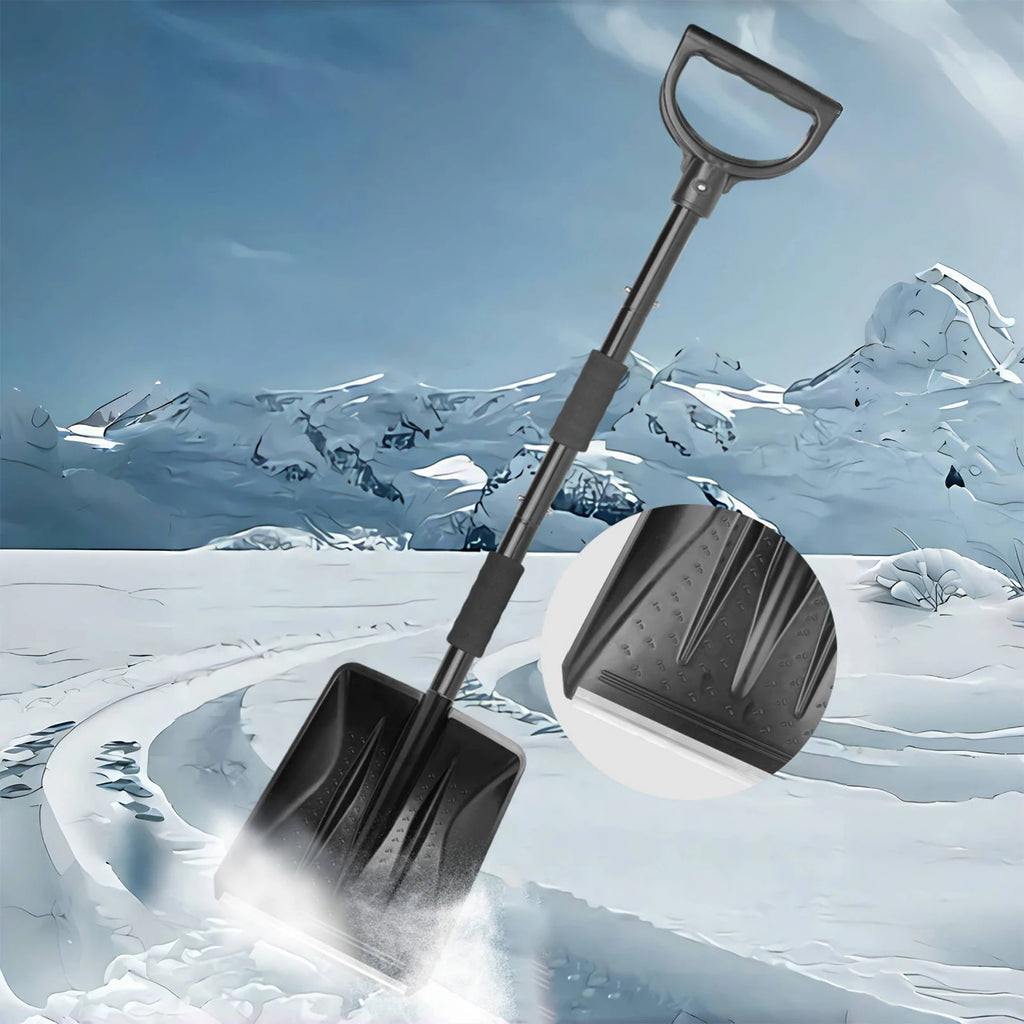 Portable Survival Shovel Large Capacity Telescopic Ice Shovel Detachable Rotating Snow Removal Shovel for Home Garden Camping