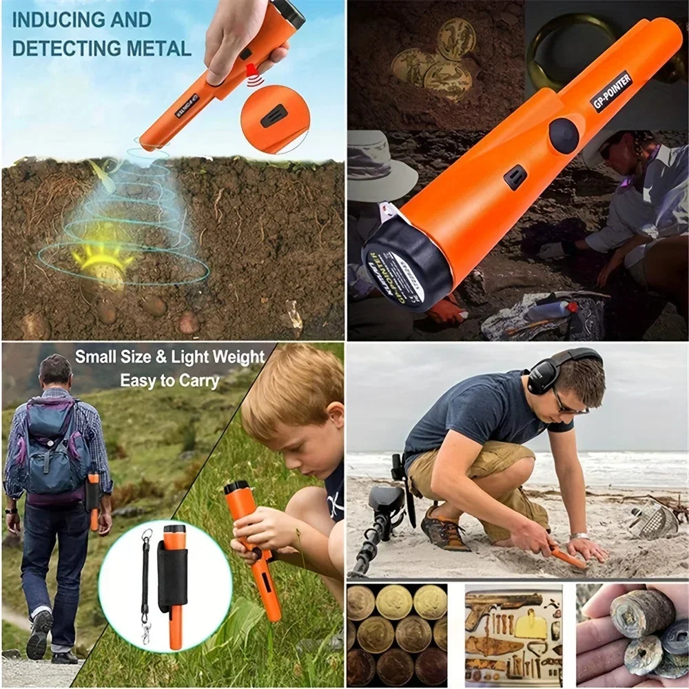 New High Quality Handheld Metal Detector GP-pointer Waterproof Positioning Rod Detecting With Bracelet LED Lights