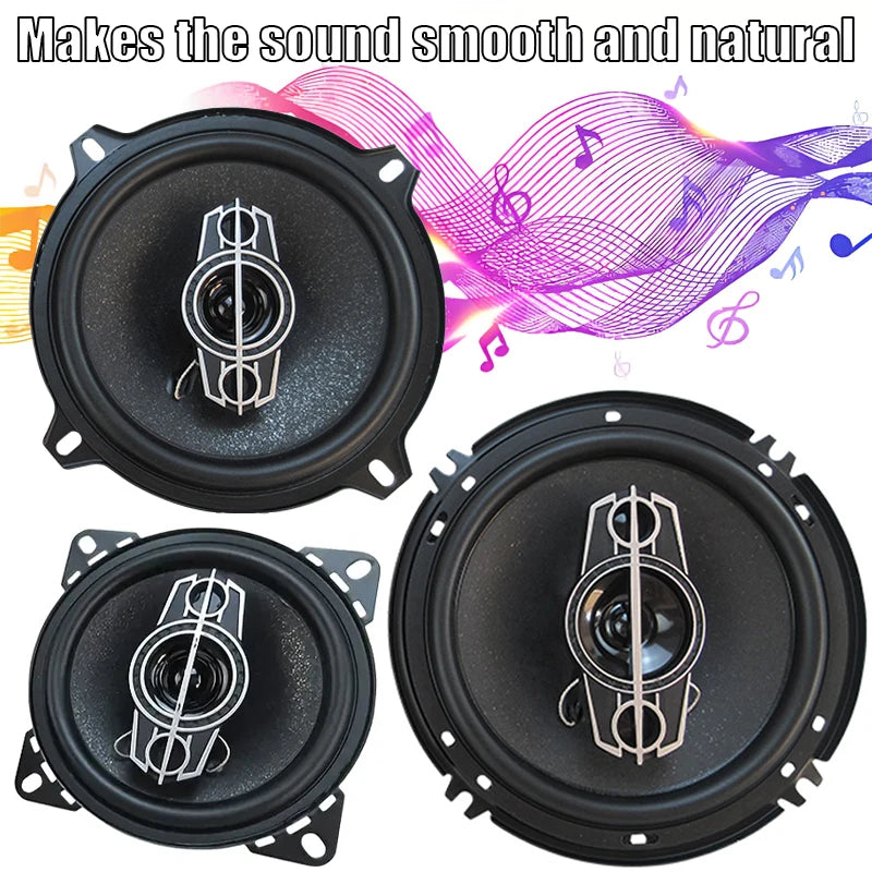 1Pair 4/5/6 Inch 4-Way 220W/300W/350W Universal Car HiFi Coaxial Speaker Auto Music Stereo Car Door Full Range Speakers Woofer