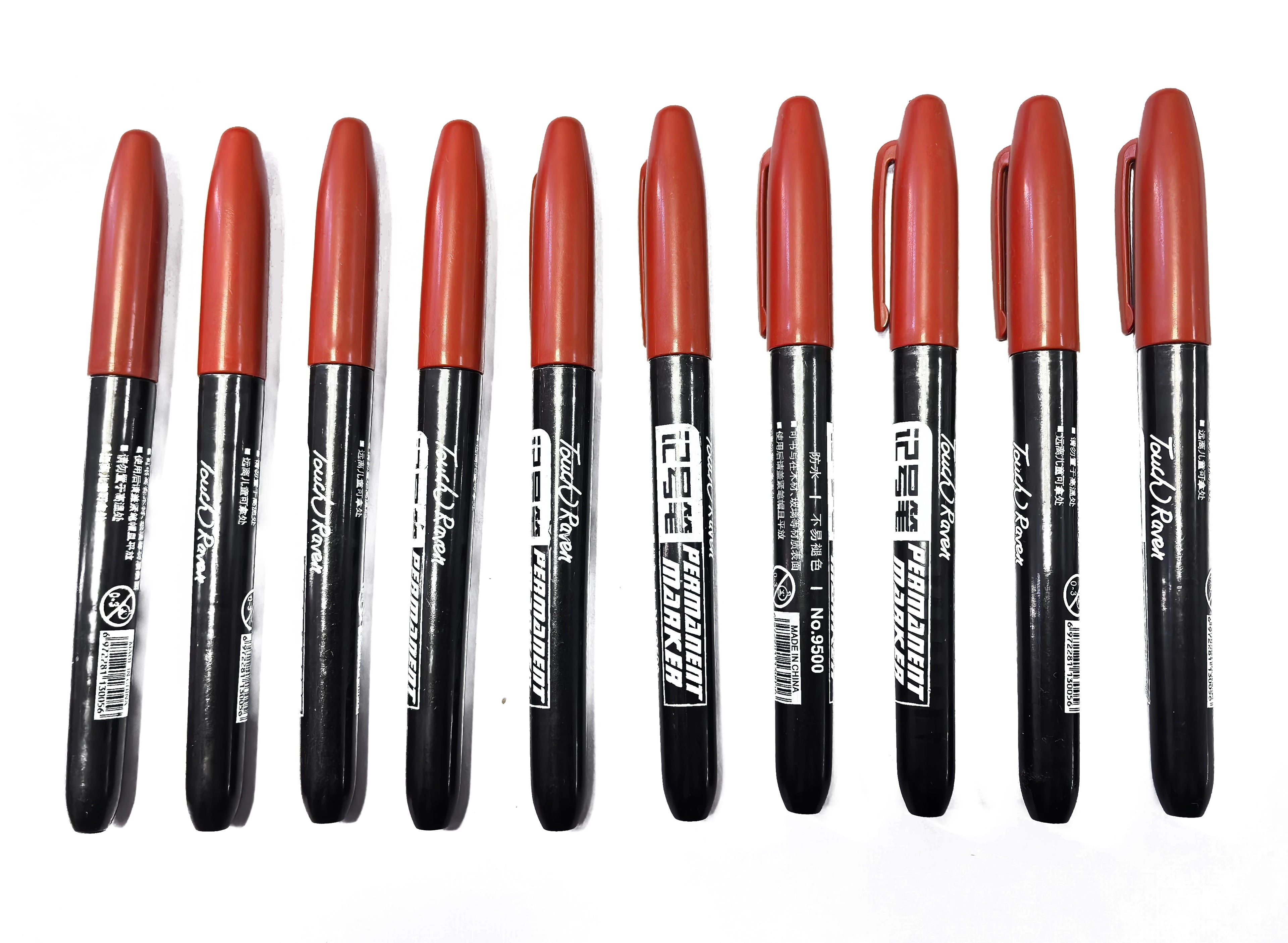 6-20PCs/Set Permanent Marker Pen Fine Point Waterproof Markers Thin Nib Crude Nib Black Blue Red Ink 1.5mm Fine Color Marker Pens