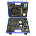 46Pcs Pressure Testing Tool Kit Pneumatic Hydraulic Pressure Gauge Set with Quick Couplers Adapters AC DC Diagnostic Manifold