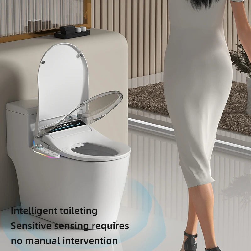 Meiayni Bathroom Luxury Electric Smart Automatic Open Toilet Seat Bidet Electric Japanese Toilet Seat Cover With Control Handle