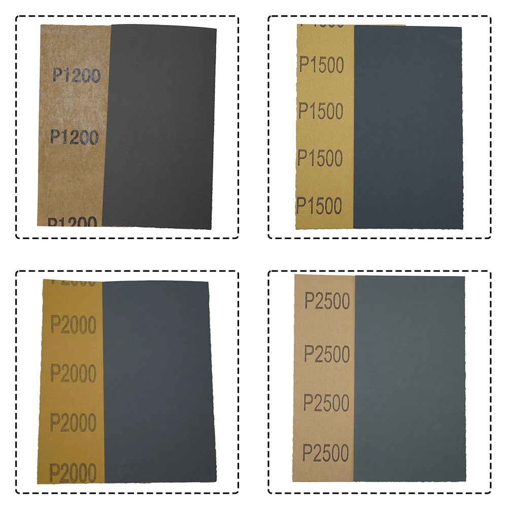 15Pcs Sanding Paper Wet&Dry Sandpaper Set 400-3000 Grit Grit Sand Paper Abrasive Tools For Sanding Wood Furniture Finishing
