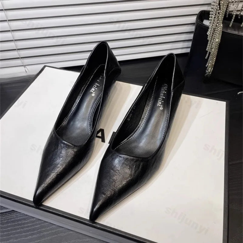 Women's High Heels Patent Leather Pointed Elegant French Sexy High Heels Burgundy Nude Pumps Wedding Bridal Quality Red Shoes