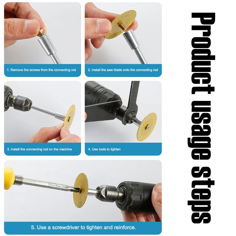 40mm Braze Diamond Saw Blade M10 Angle Grinder Electric Hand Drill Connecting rod Adapter Ceramic Stone Carving Cutting Tools