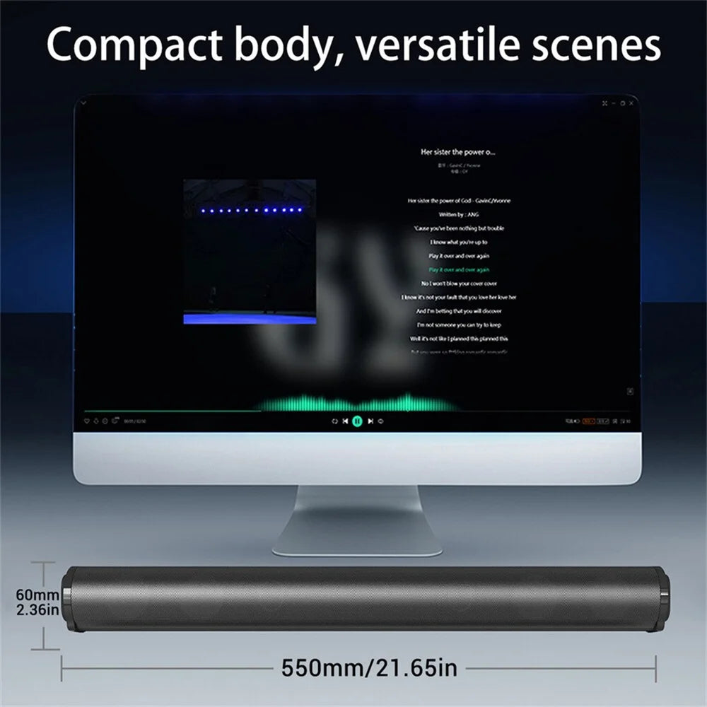 Sound Bar TV Sound System Bluetooth Speaker Wireless Subwoofer Bass Home Theater Rechargeable Lound Portable Speaker